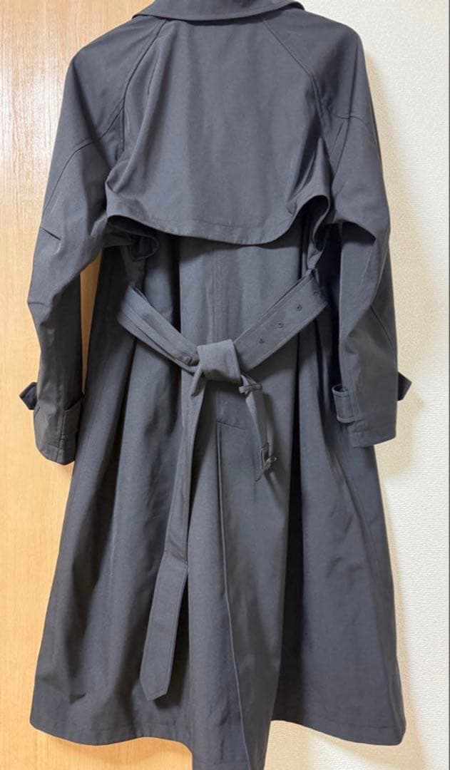 ユニクロ トレンチコートリラックスフィット　M ブラック 美品