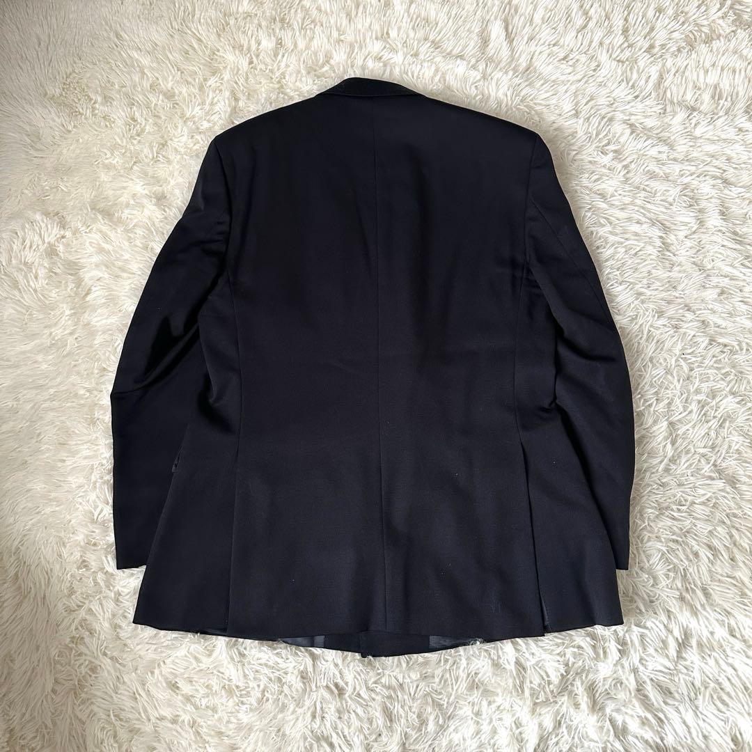 希少 Burberry テーラードジャケット 紺ブレ ダブル 金ボタン XL相当