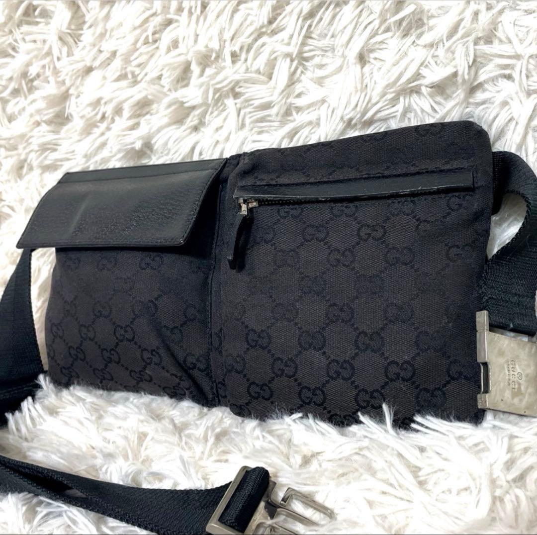 GUCCI ボディバッグ ウエストポーチ GGキャンバス 28566