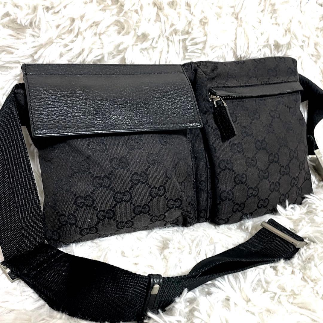 GUCCI ボディバッグ ウエストポーチ GGキャンバス 28566