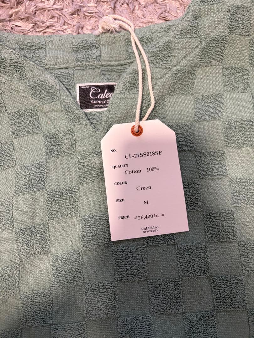 新品未使用　CALEE グリーン チェック柄 セットアップ M