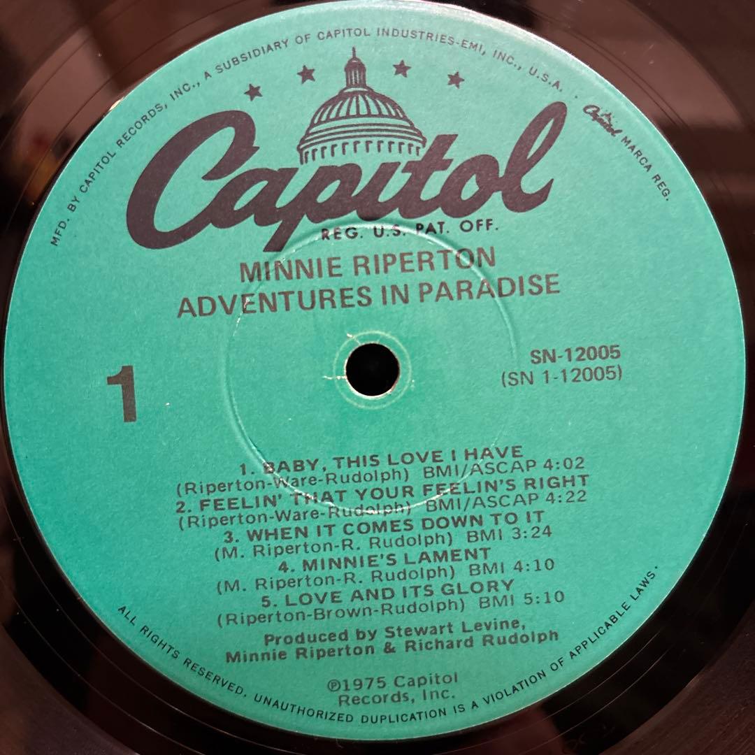 洋楽 Minnie Riperton Adventures In Paradise