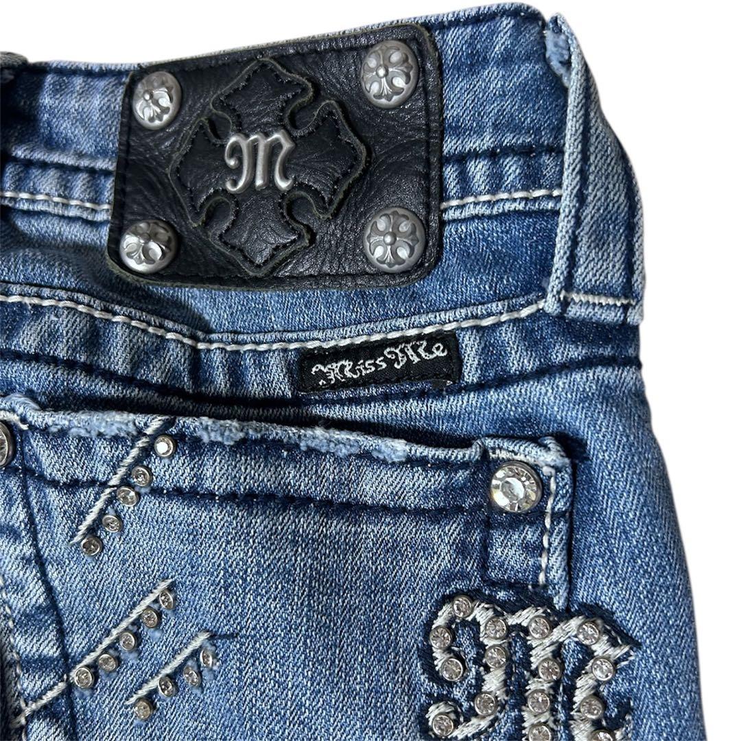 missme ミスミー スキニー デニム ストレッチ 十字架 ダメージ加工 23
