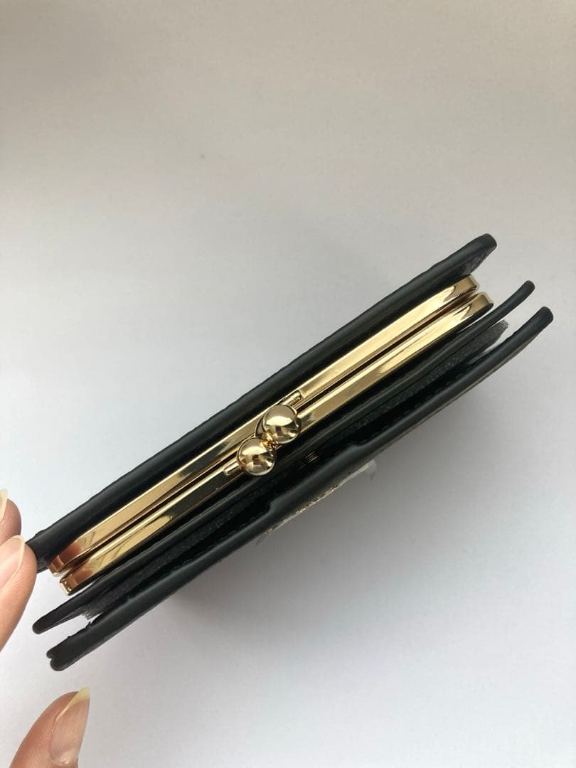【新品未使用】COACH ブラック レザー 二つ折り財布