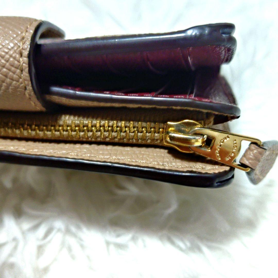 極美品！ COACH 二つ折り 財布 ベージュ
