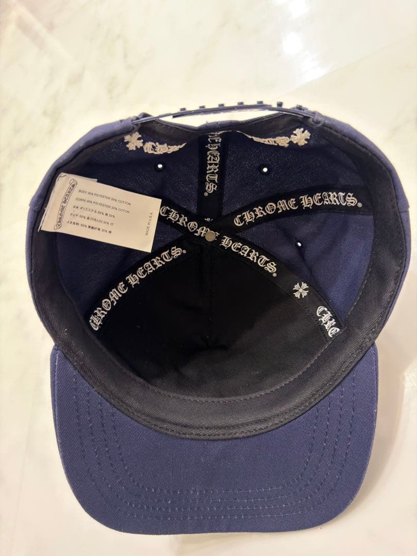 Chrome Hearts 6 PANEL ベースボールキャップ ネイビー