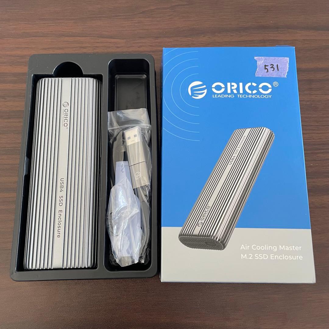 ORICO M.2 SSD 外付けケース 40Gbps USB4 ファン内蔵