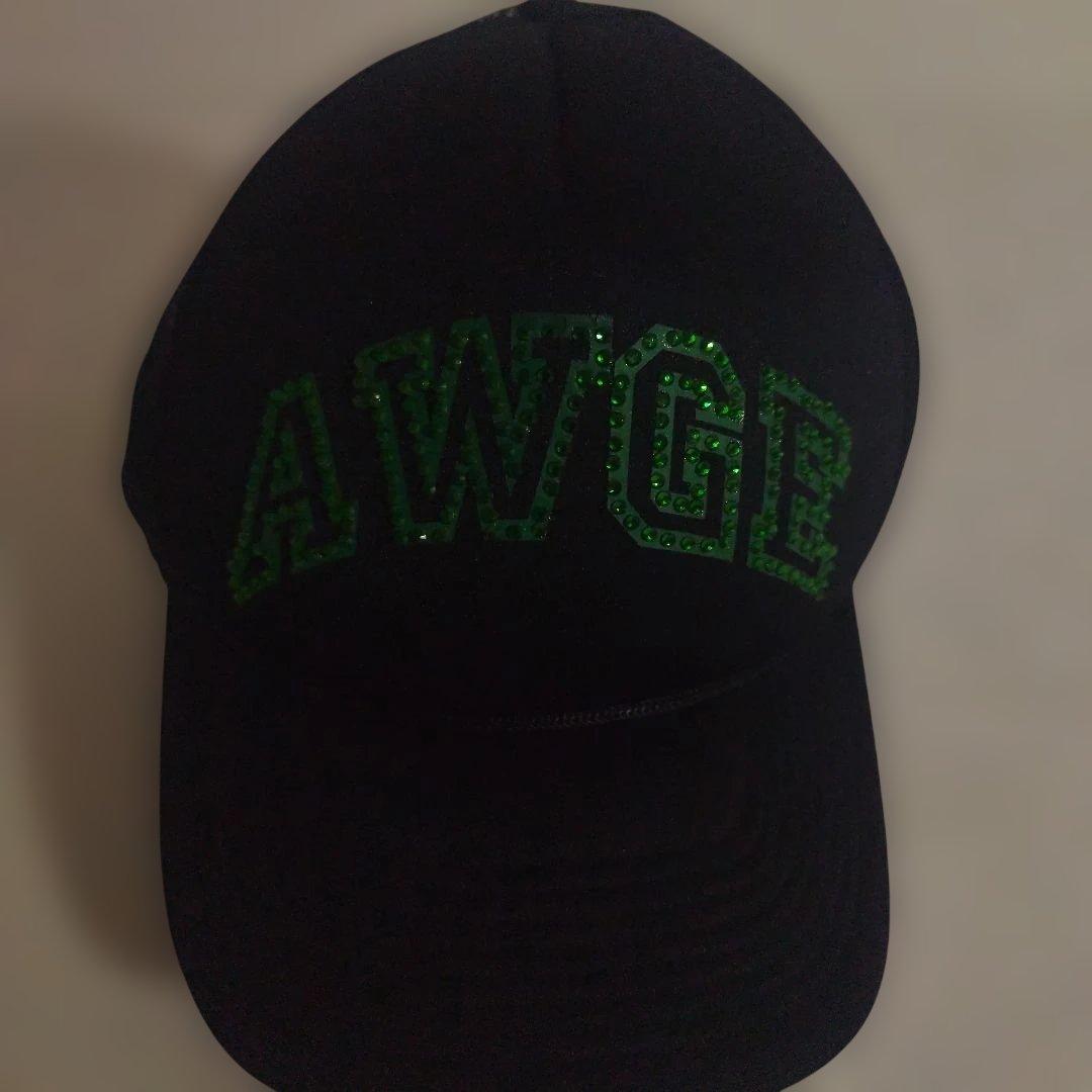 AWGE公式Asap Mobトラッカーハット（グリーンラインストーン付き）OG