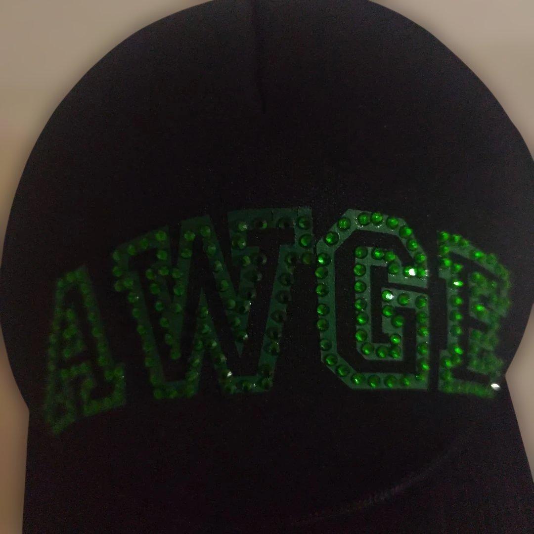 AWGE公式Asap Mobトラッカーハット（グリーンラインストーン付き）OG