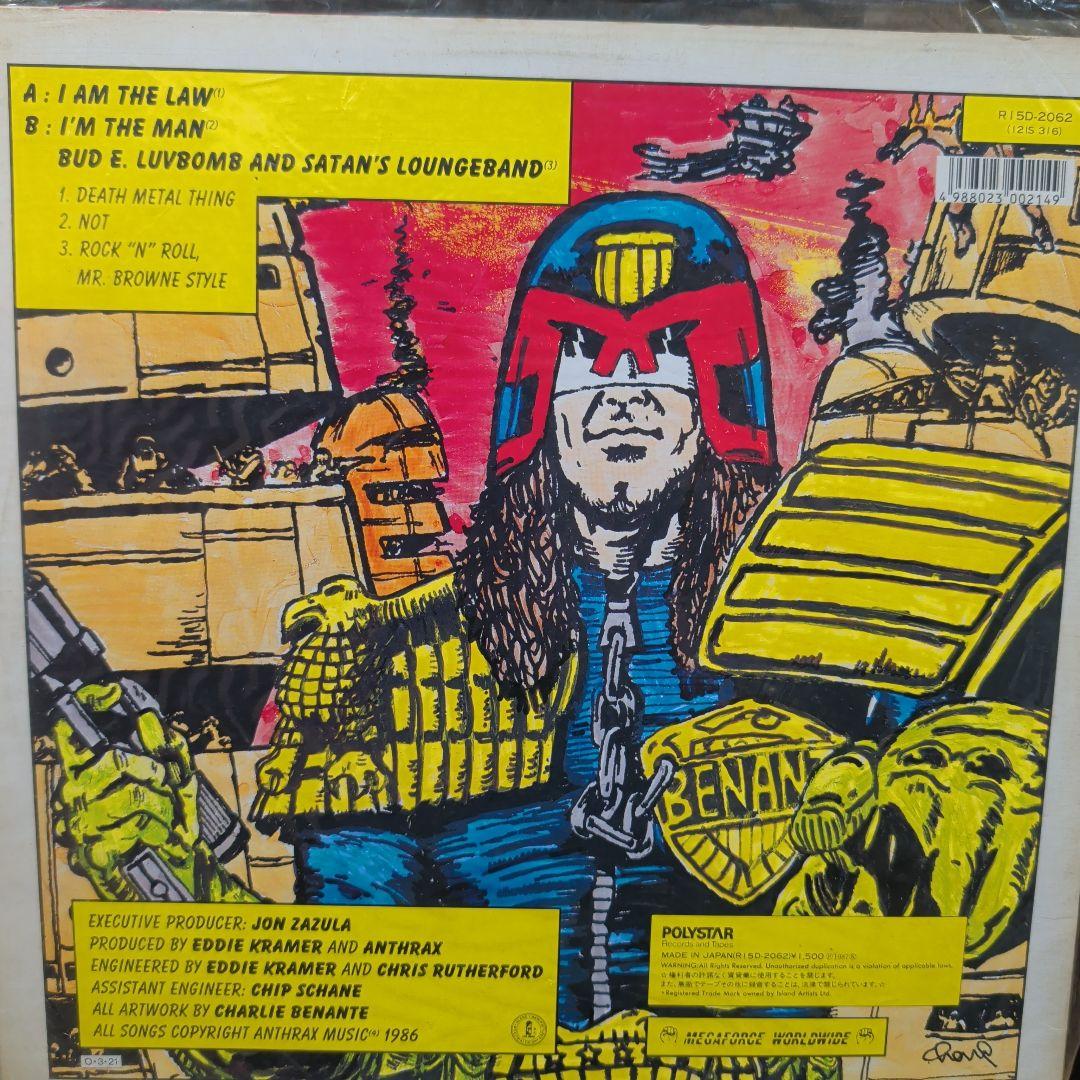 ​希少12インチ 帯付 Anthrax I Am The Law アンスラックス