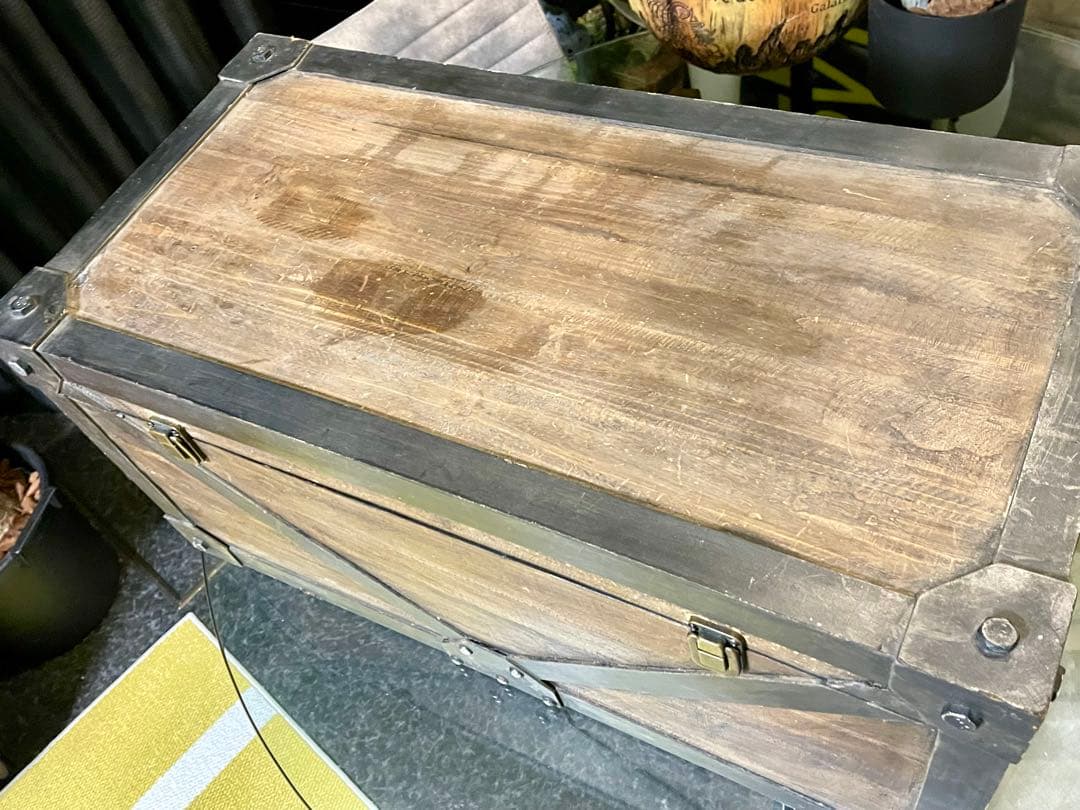 エル！　　　ヴィンテージ風 木箱 宝箱 収納 ボックス 大きめ オシャレ