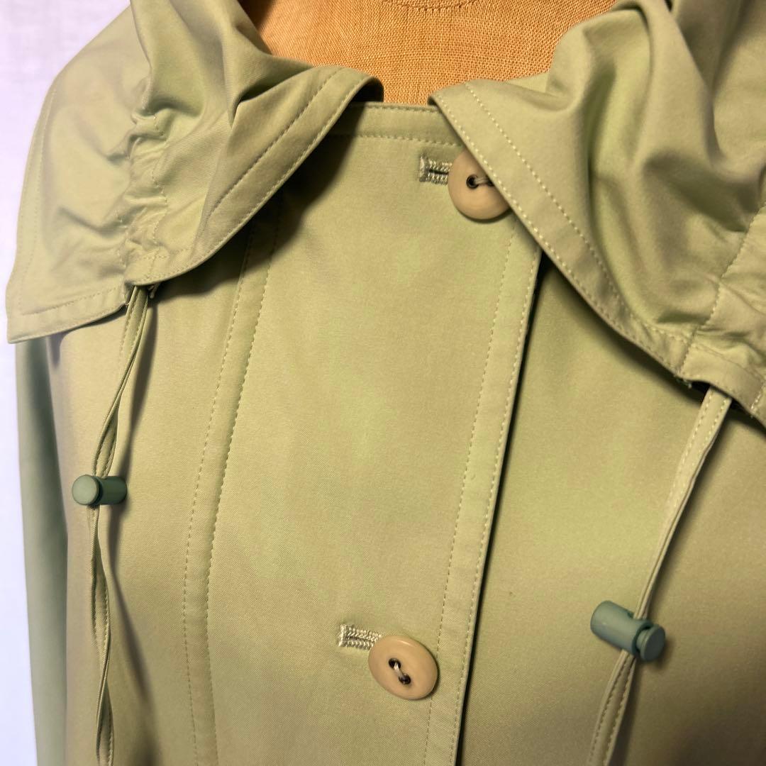 【美品】TOKUKO 1er Vol 総柄 メッシュコート ミントグリーン