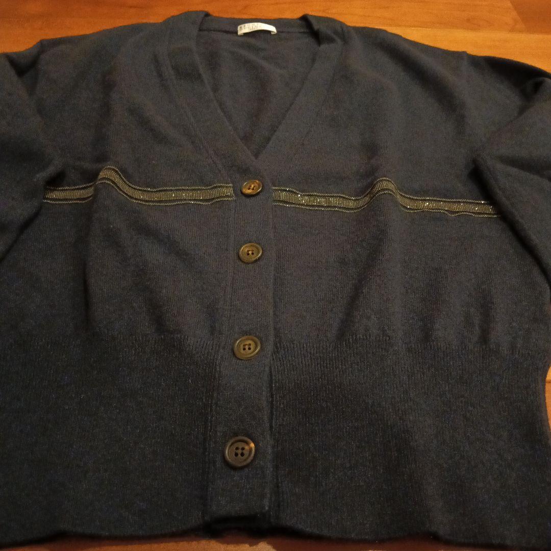 BRUNELLO CUCINELLI カシミヤ カーディガン ネイビー
