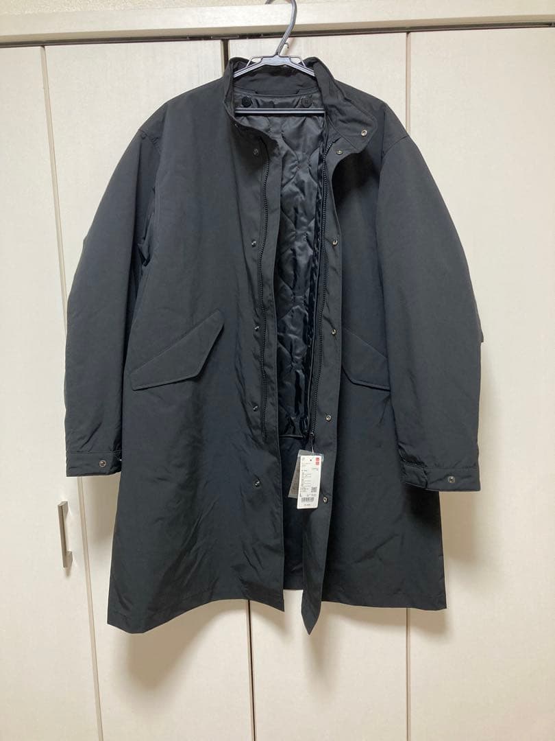 未使用 UNIQLO ウインドプルーフ 2WAコート BLACK Lサイズ