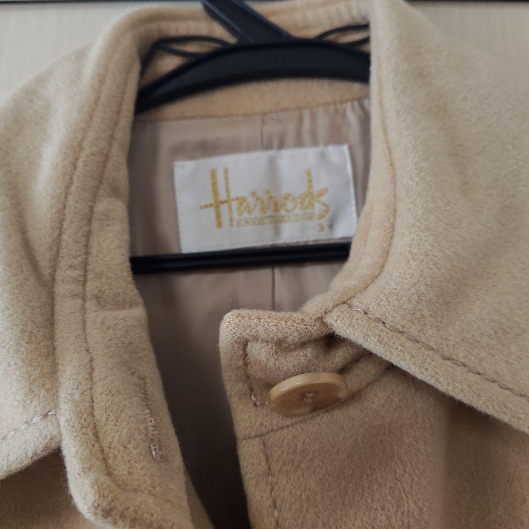 高級★Harrods ハロッズ アンゴラ カシミヤ ロングコート