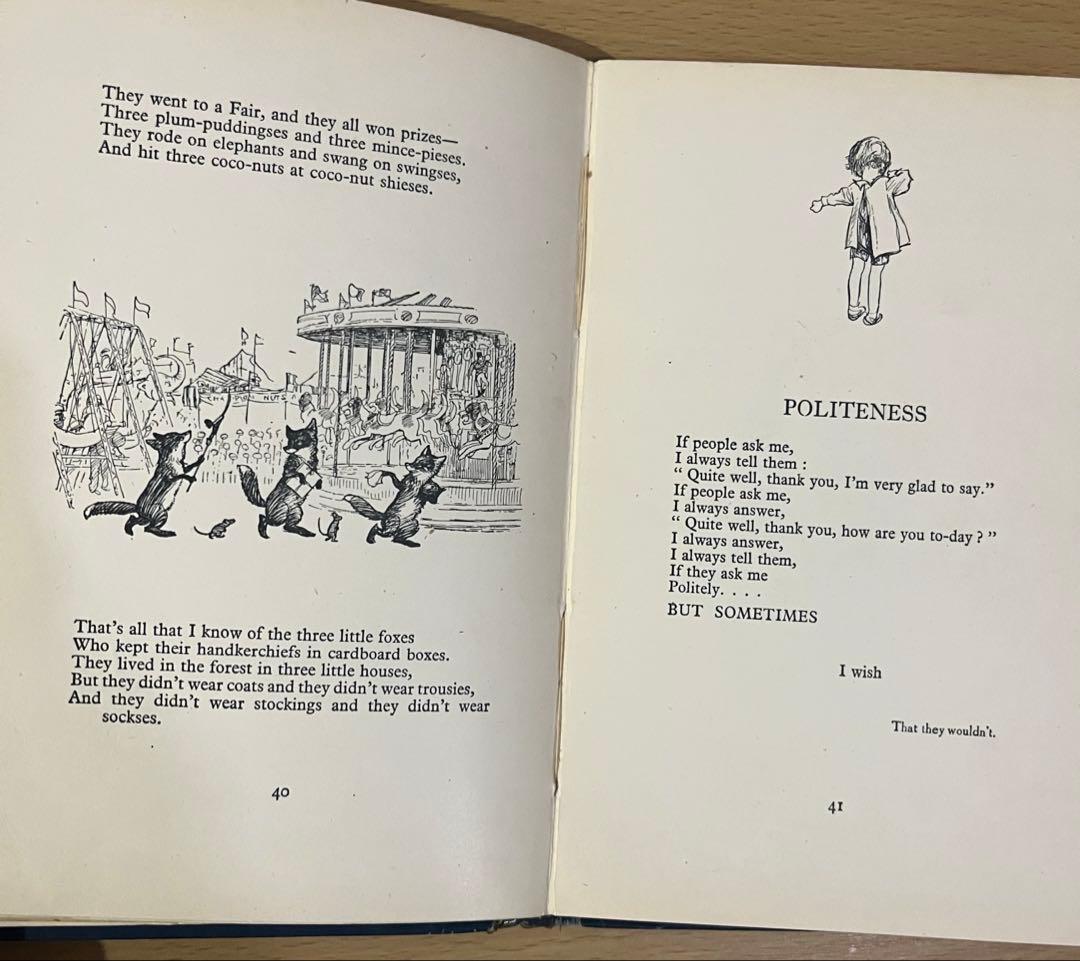 N o.412 希少 アンティーク 洋書 絵本 児童書 童謡 子どもための詩集