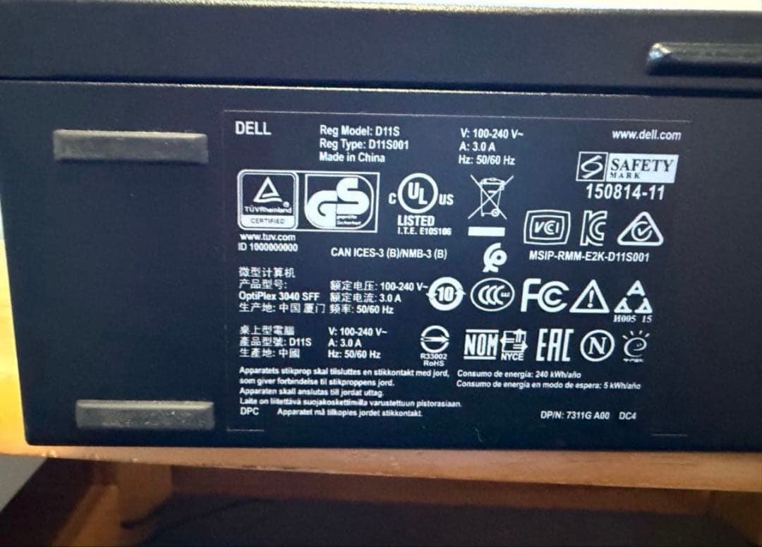 【セール価格】DELL OptiPlex 3040 SFF デスクトップPC