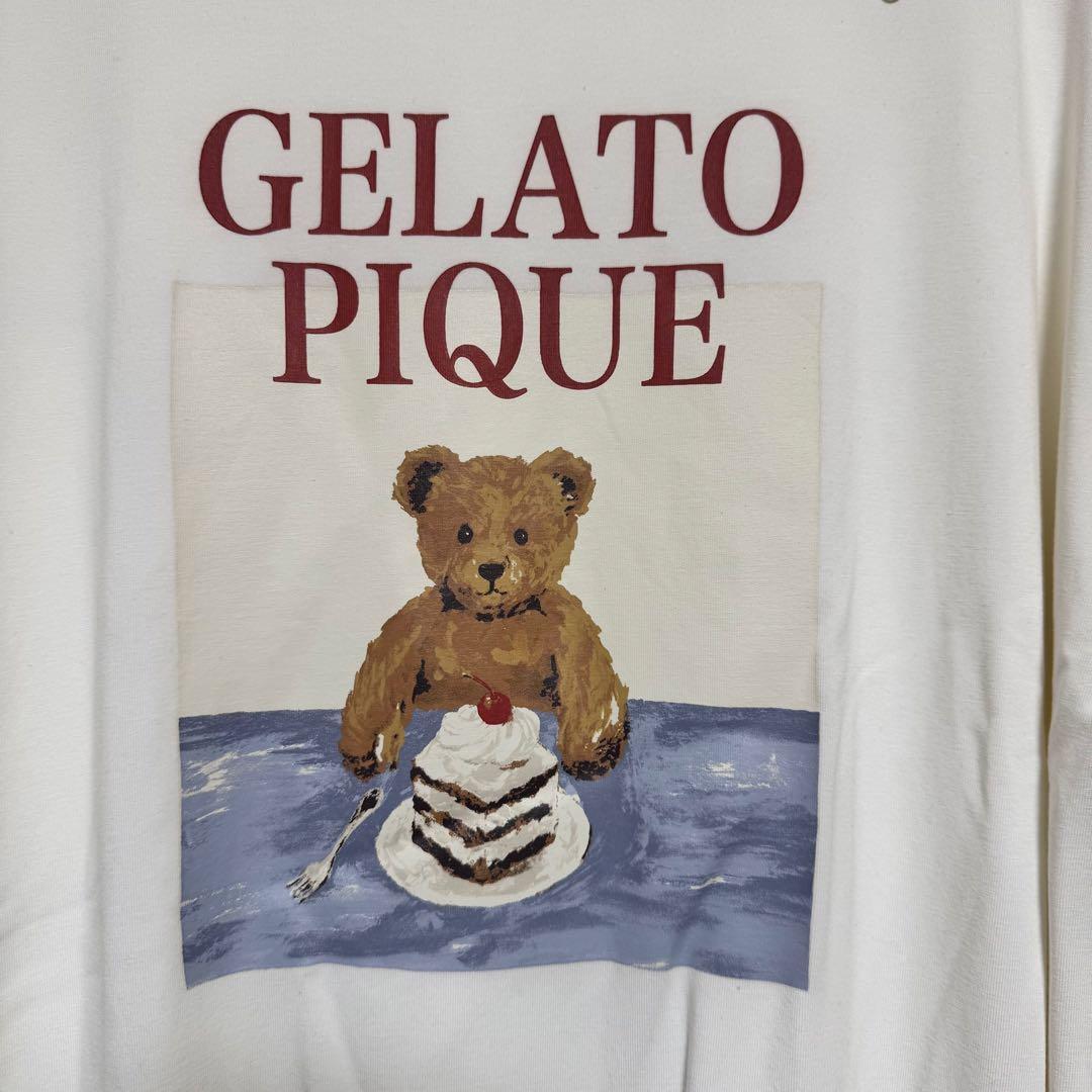 新品 GELATO PIQUE ベアプリント長袖ロングワンピース　ジェラートピケ