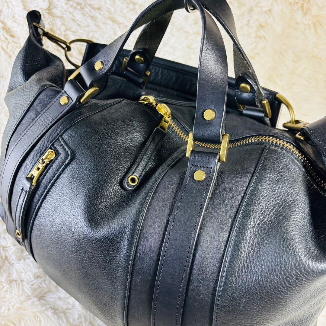 マスターピース　プロジェクト　ボストンバッグ　レザー　 2way 美品　ブラック