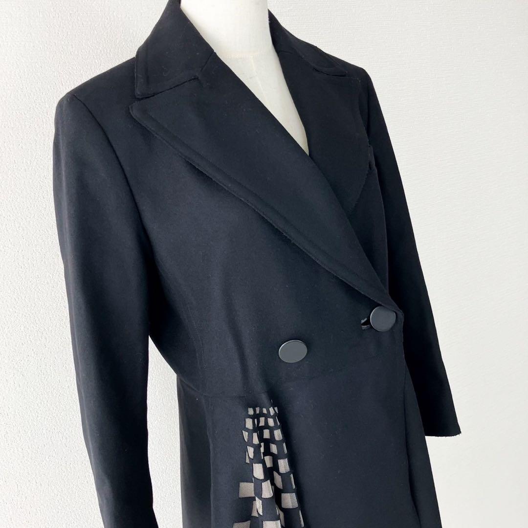 FENDI カシミヤ混ロングダブルコート ペカン柄 ランウェイコレクション 44