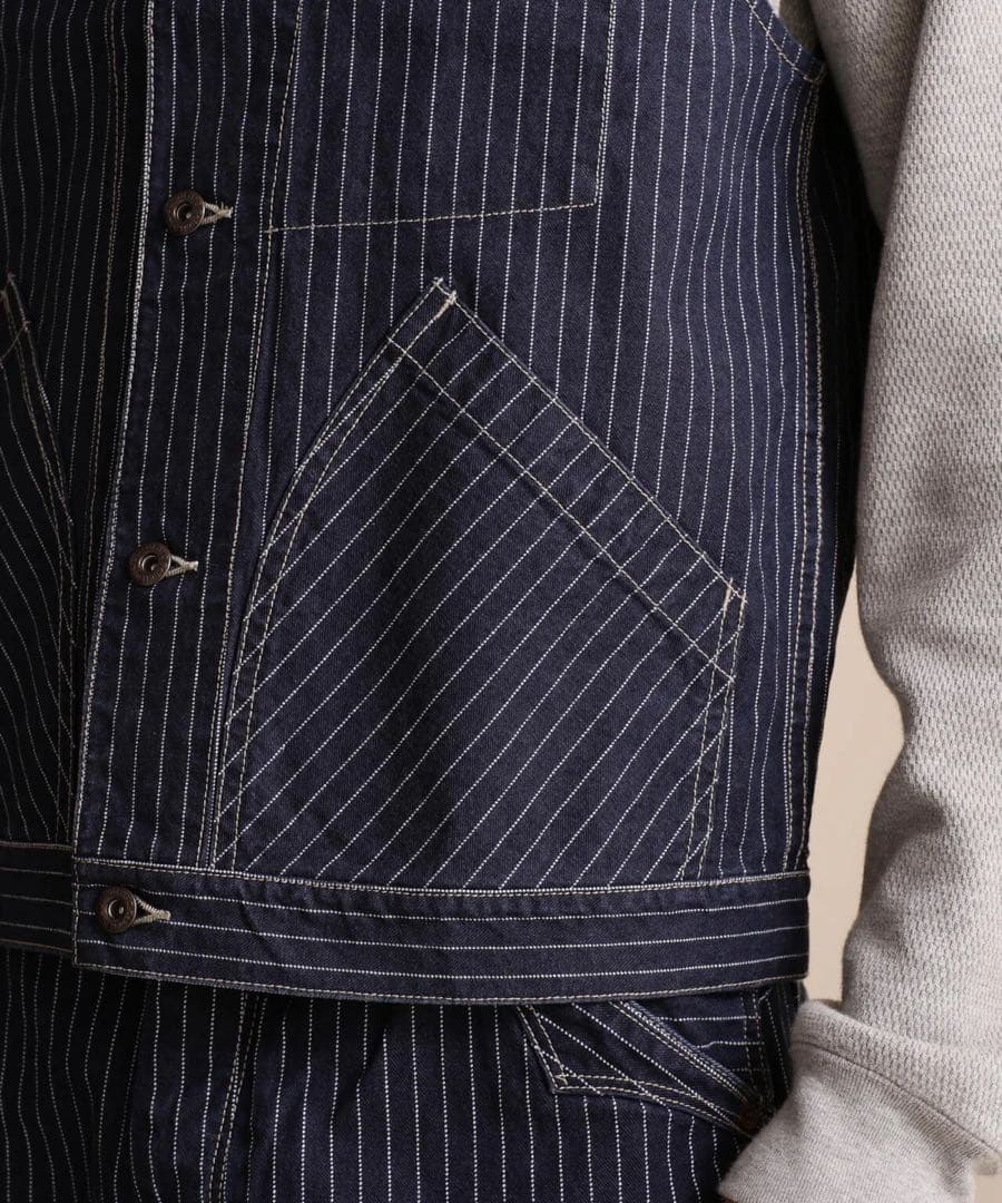 Schott Bros. オールドヒッコリーベスト　インディゴ　M