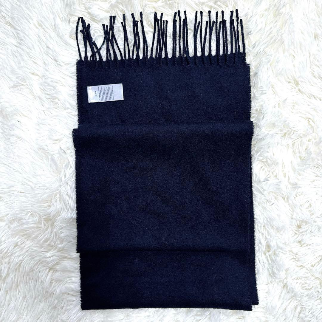 【美品✨️】Johnstons ジョンストンズ　カシミヤ マフラー　ネイビー