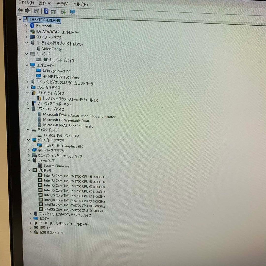 Windowsデスクトップ HP Envy TE01-0xxx i7-9700 16GB SSD512GB