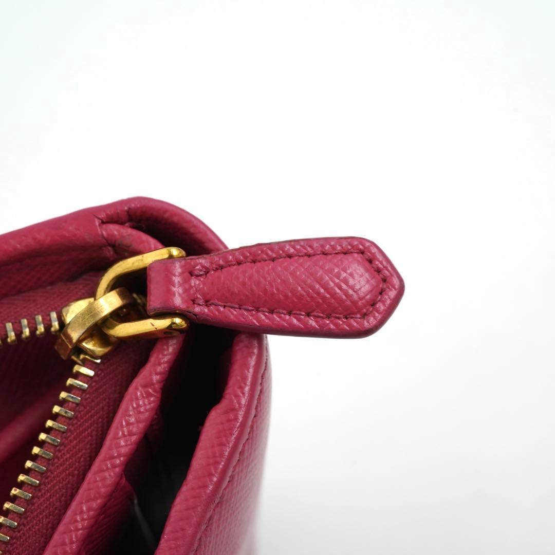 ✨未使用展示品・箱保証書付き✨　PRADA ミニ財布　サフィアーノレザー　ピンク