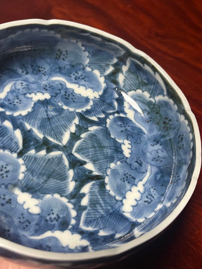 古伊万里　総牡丹　無傷完品　膾皿　牡丹　草花　膾皿　ぼたん　なます