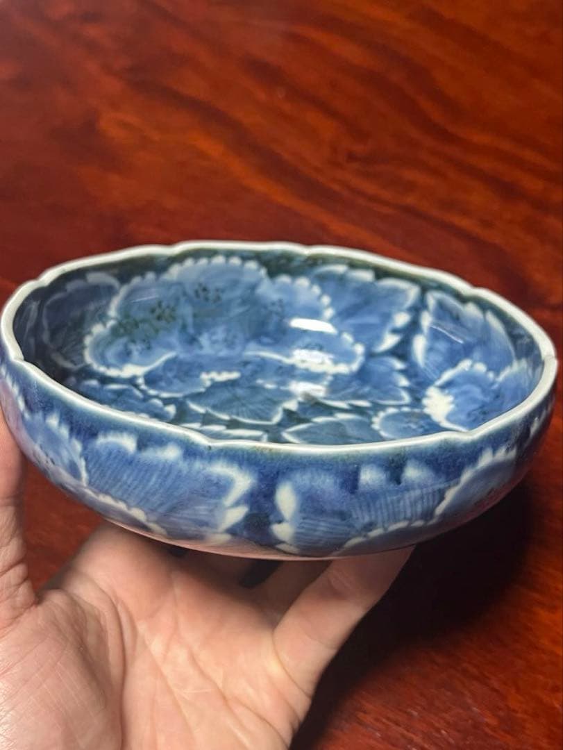 古伊万里　総牡丹　無傷完品　膾皿　牡丹　草花　膾皿　ぼたん　なます