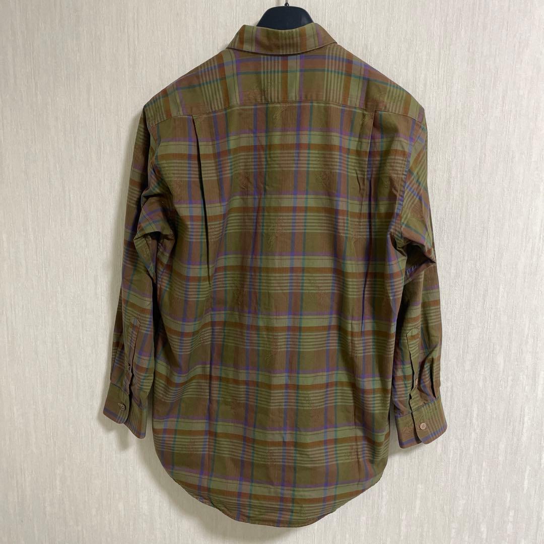美品Burberrysバーバリーズ シャドーホースロゴ総柄チェック柄 真珠M
