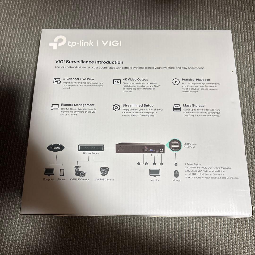 TP-Link未使用 VIGI NVR1008H 8ch 防犯カメラ レコーダー