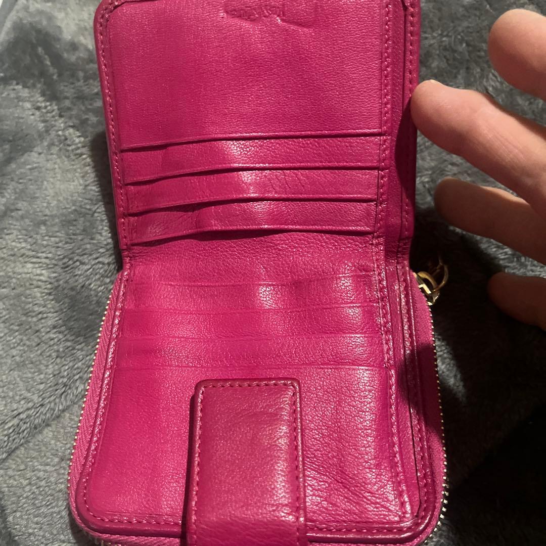 YSL ピンク 二つ折り財布