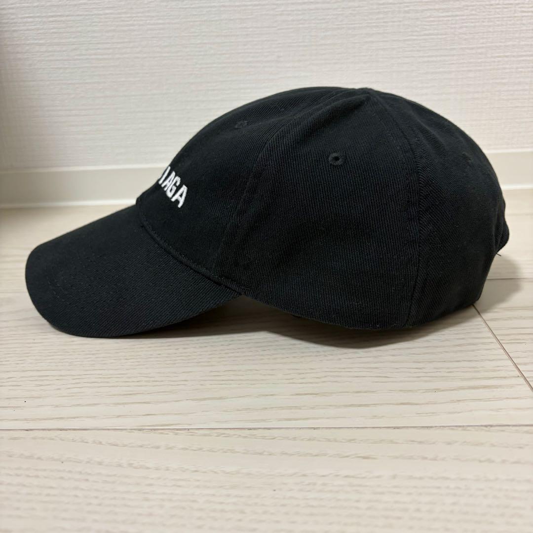 ✨極美品✨BALENCIAGA　キャップ　L59 　新ロゴ　マジックテープ　黒