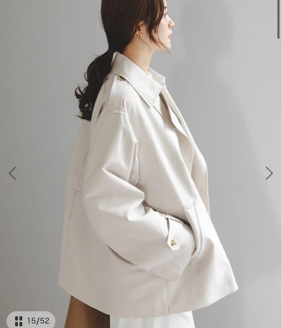 noble コットンダブルクロスハーフコート