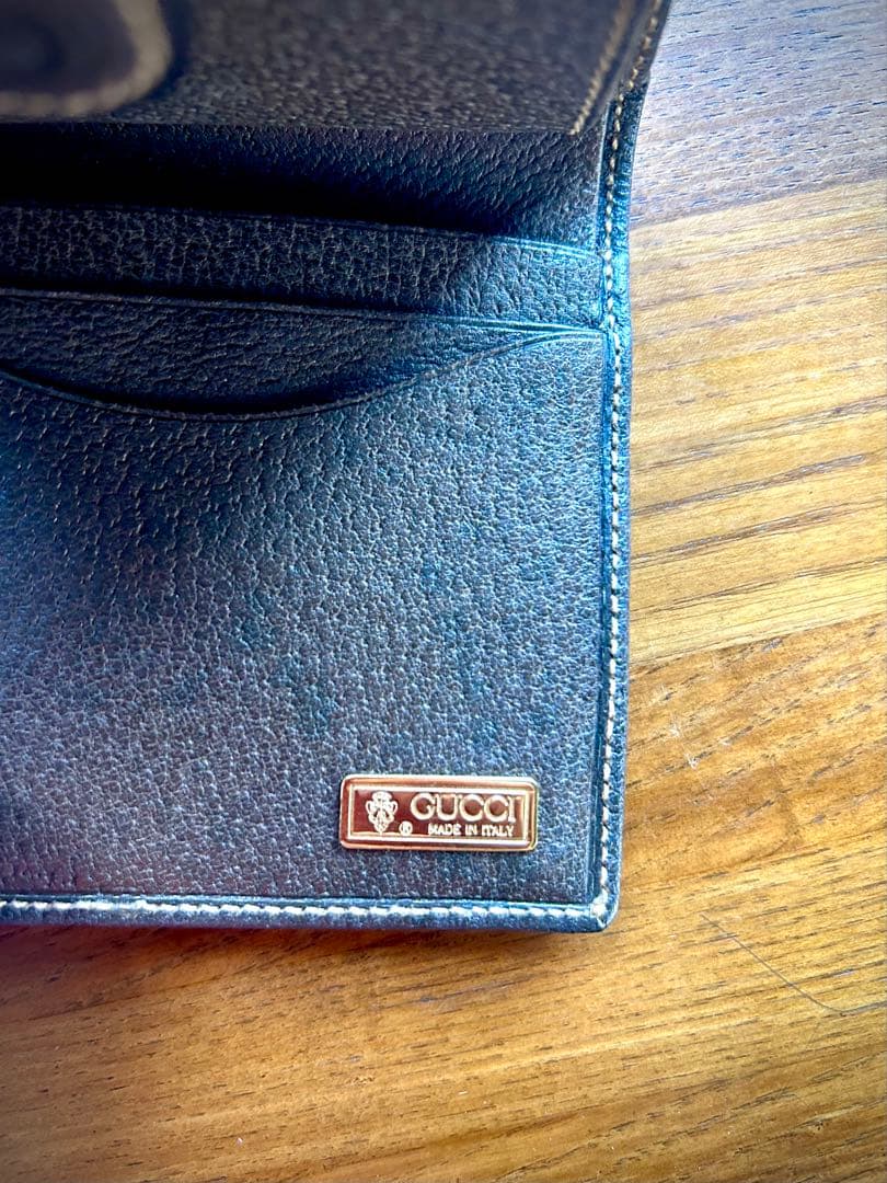 【美品】GUCCI Shelley Line 二つ折り財布