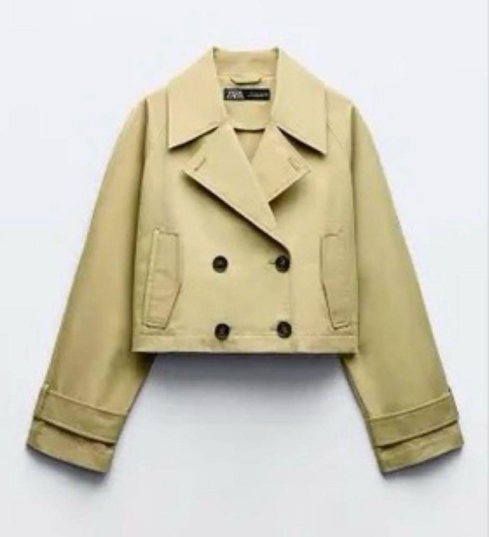 新品 ZARA 定価8,590円 ショート トレンチコート L ラスト1点♪