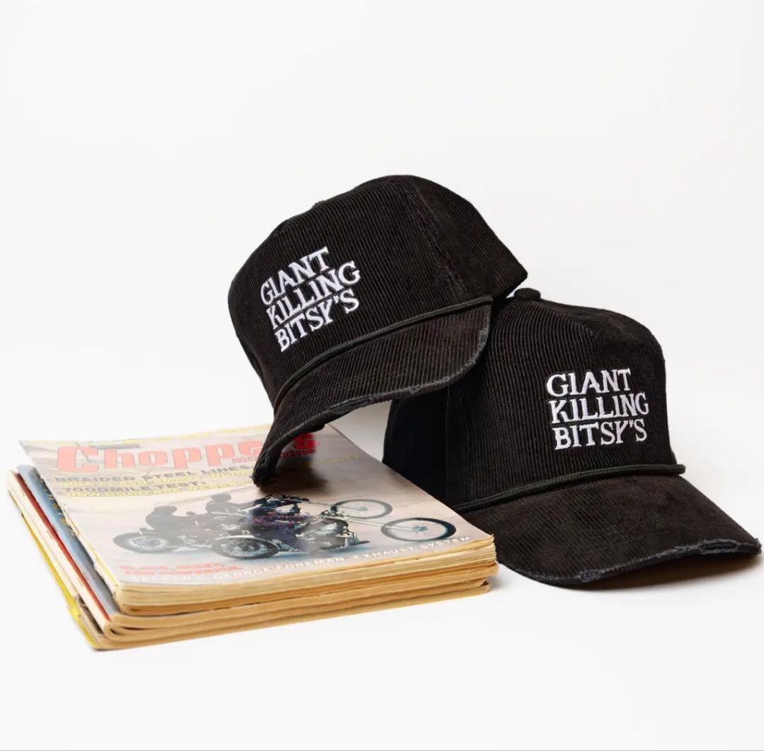GIANT KILLING BITSY'S コーデュロイキャップ ブラック