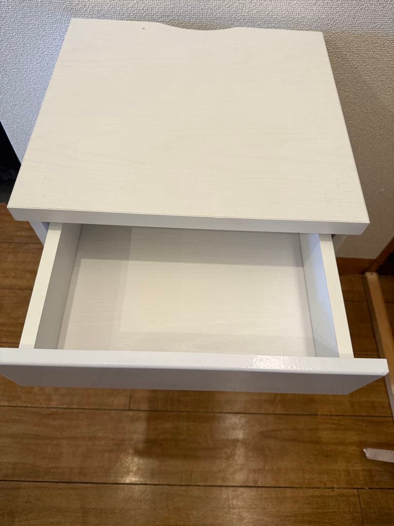 電話台 FAX台 背面収納付き リビングキャビネット 鏡面タイプ 幅40cm