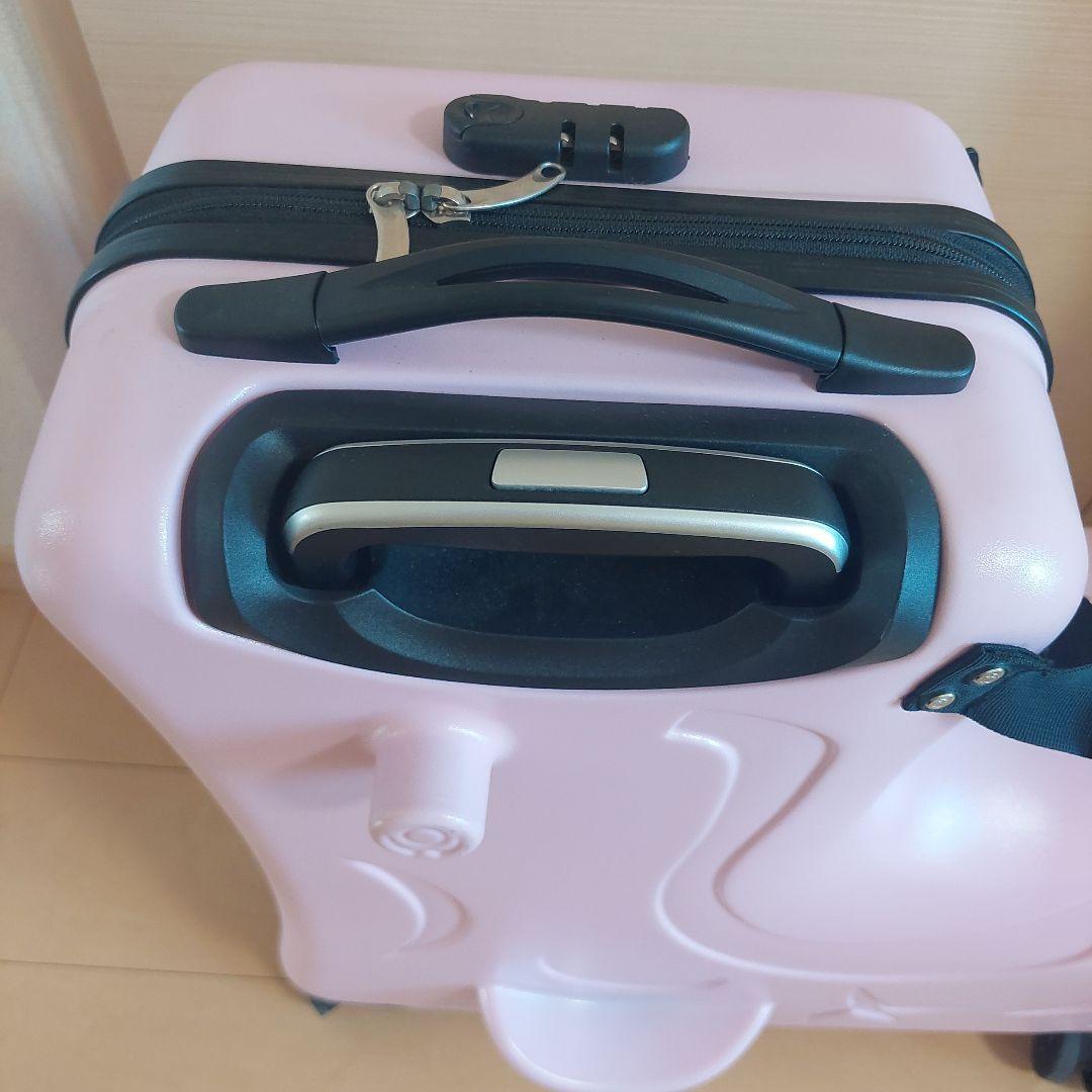 【美品】 大容量 子供が乗れるスーツケース　子供キャリーケース ベビーピンク
