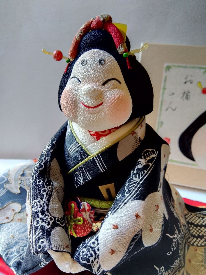 0715様ご確認用　創作人形　お福さん　留袖　ちりめん細工 縁起物