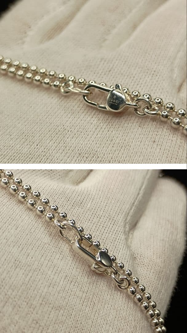 【美品】GUCCI ボールチェーン 50cm 2mm幅 SILVER925