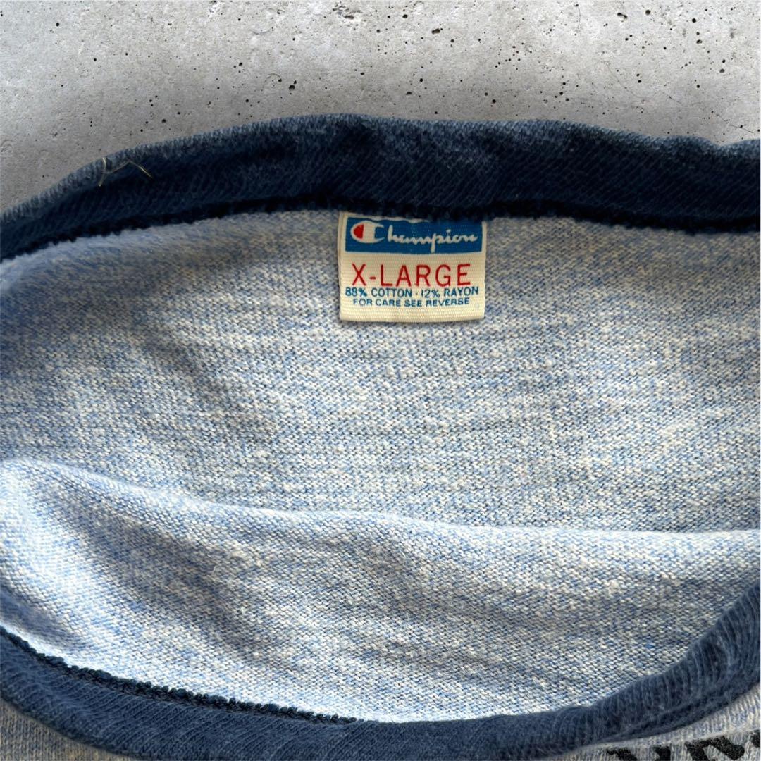 70s USA製 Champion バータグ 88/12 半袖 リンガーT