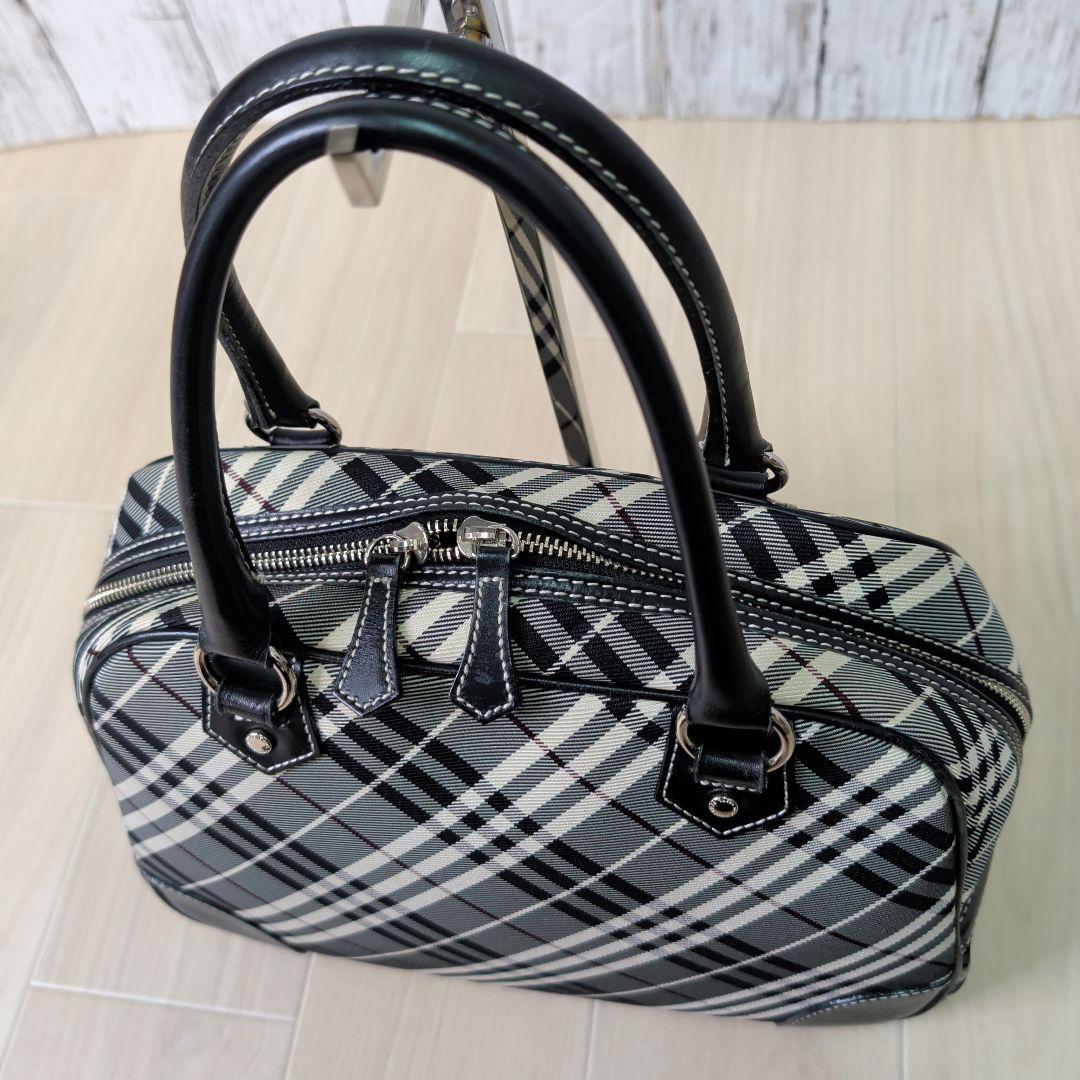 美品　バーバリーブルーレーベル チェック柄ボストンバッグ