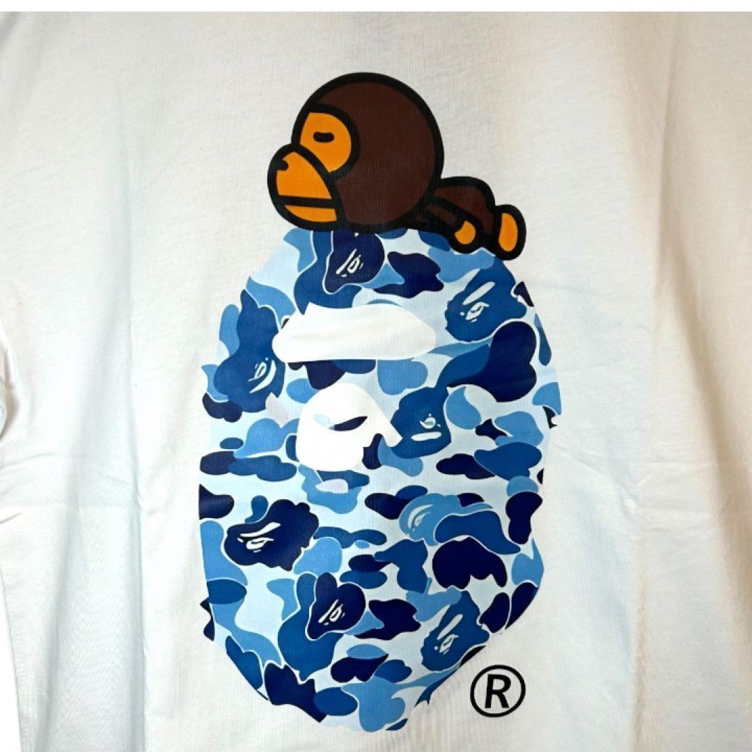 【新品未使用品】A BATHING APE カモフラージュTシャツ ホワイト S