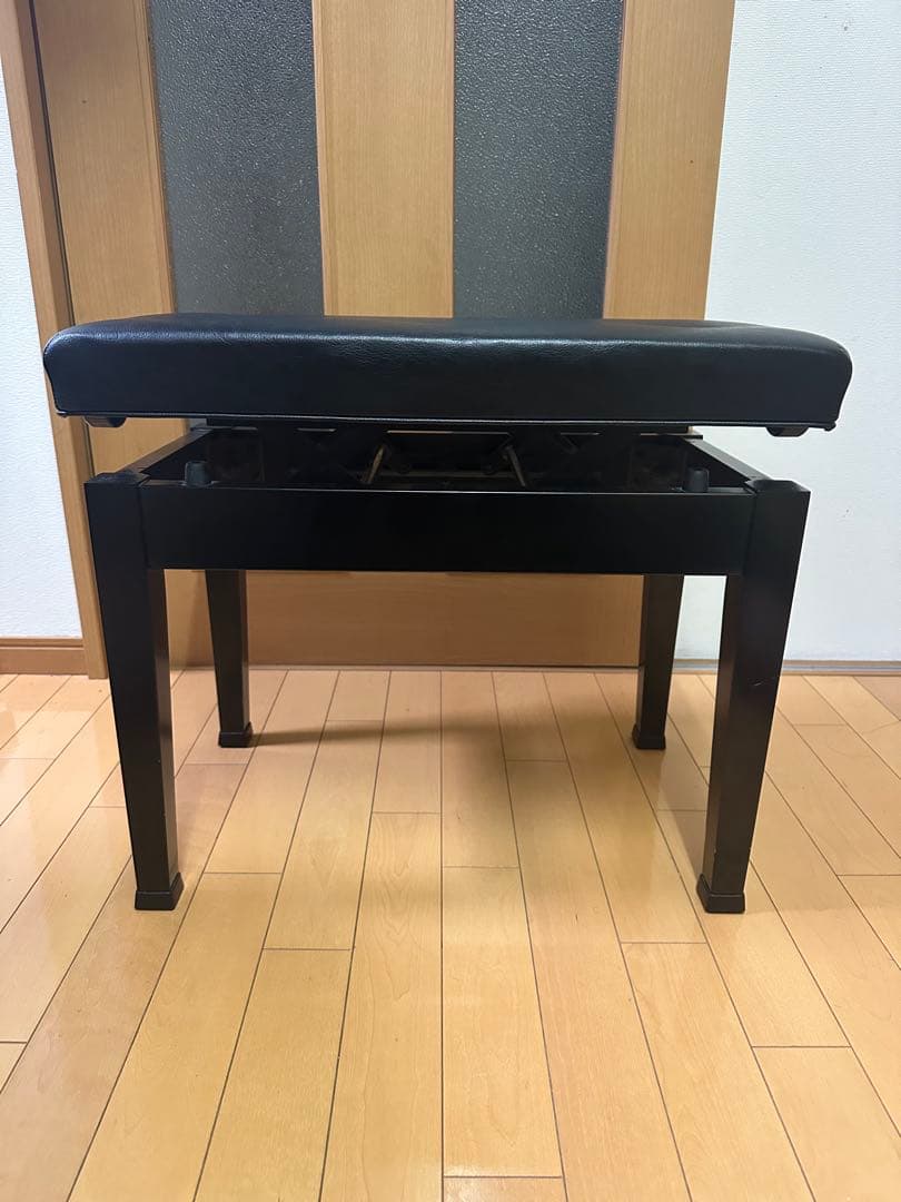 ピアノ用角椅子艶なし黒