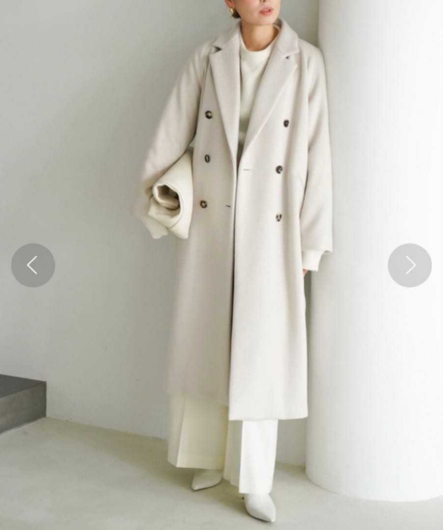 Deuxieme Classe ロングダブルコート ウール