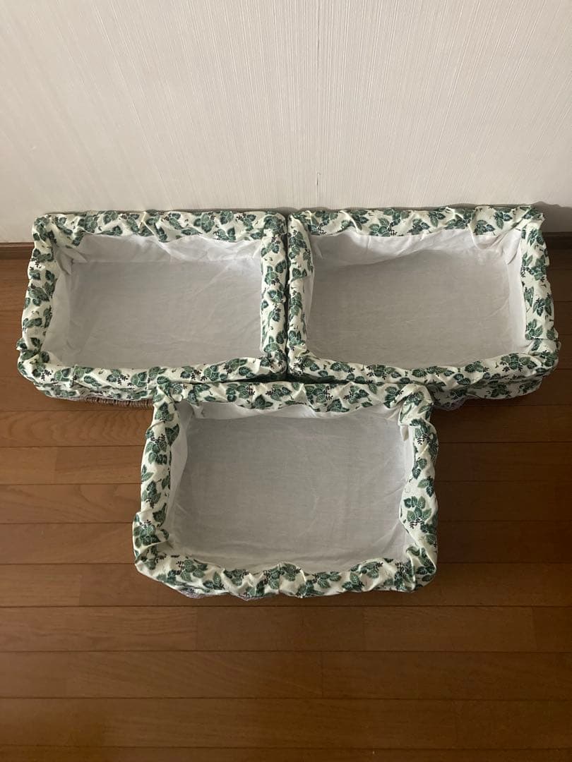 【美品】2WAY キャスター付3段ラタンチェスト 昭和レトロ 箪笥 籐家具