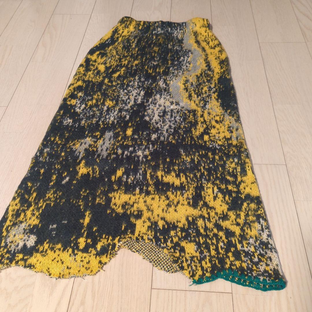 Ameri　UND RUST ART KNIT SKIRT
