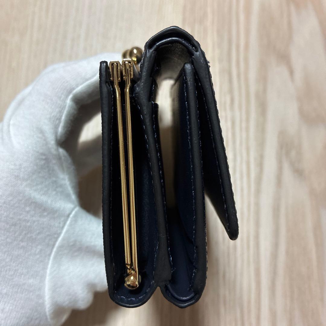 ★新品未使用★ポールスミス　財布　3つ折り　ネイビー　がま口